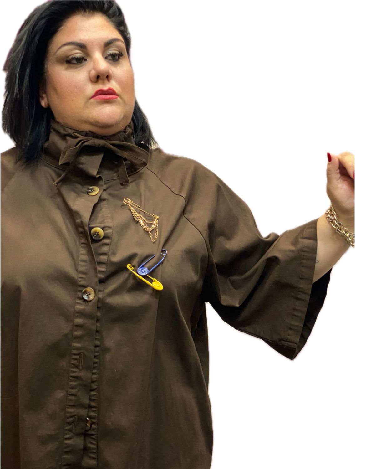 Poncho in cotone Dejavu