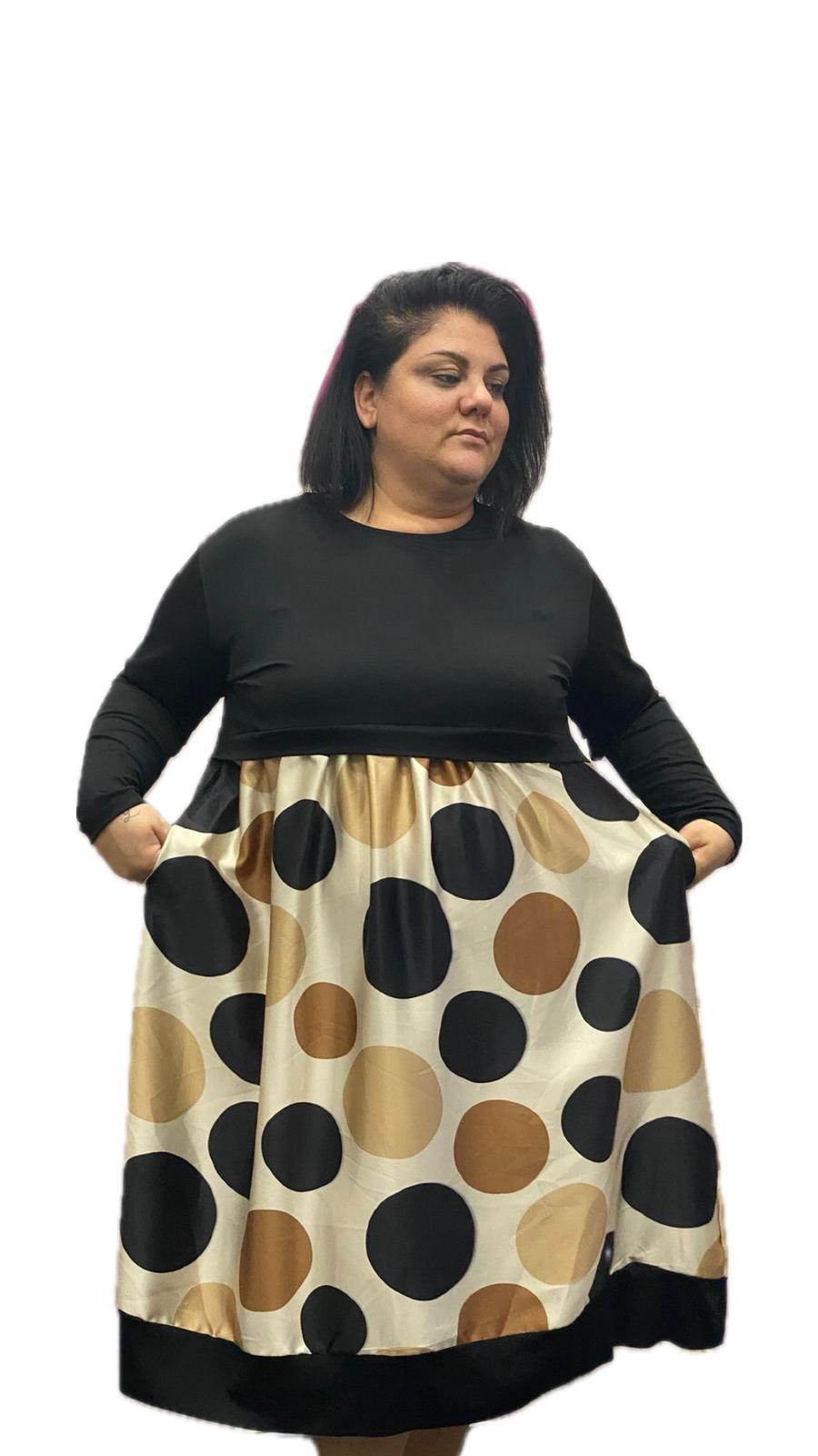 Vestito cotone e saten