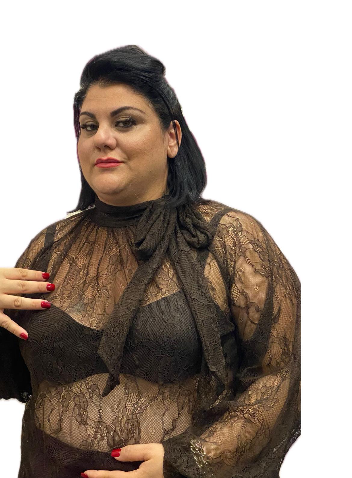 Blusa in pizzo francese