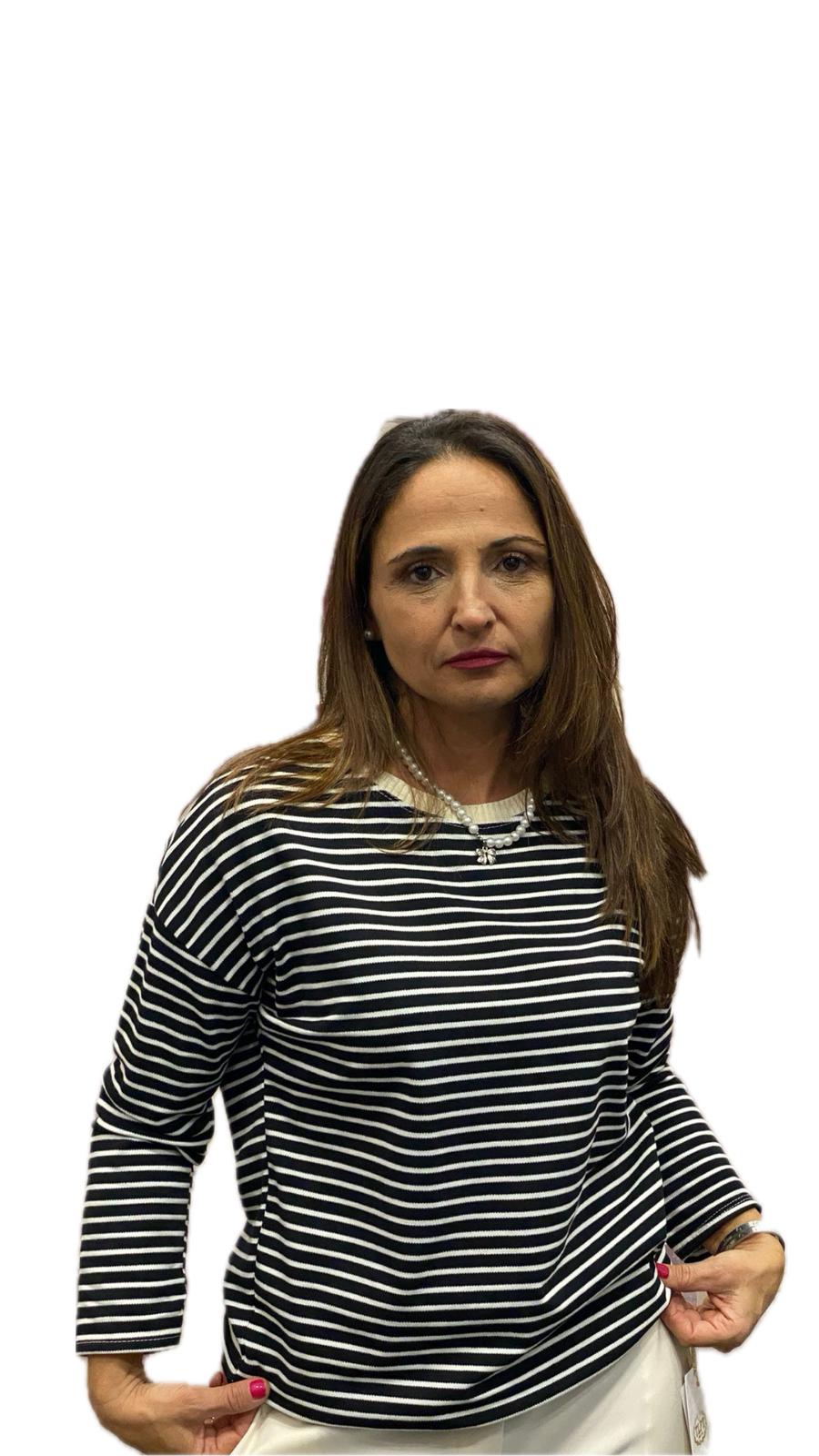 Maglia in filo a righe