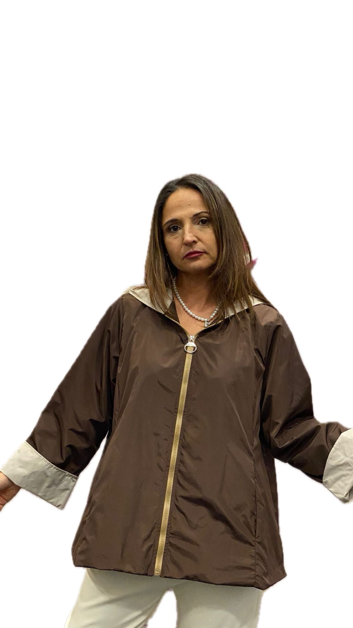 Trench corto svasato